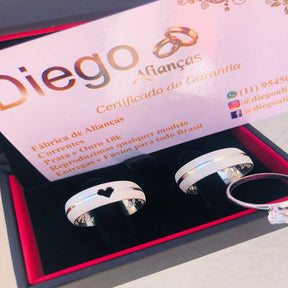 Alianças de Prata Namoro e Compromisso