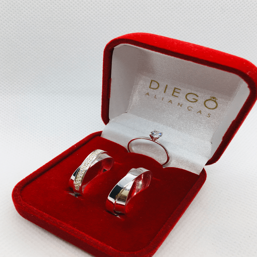 Alianças de Prata Namoro e Compromisso