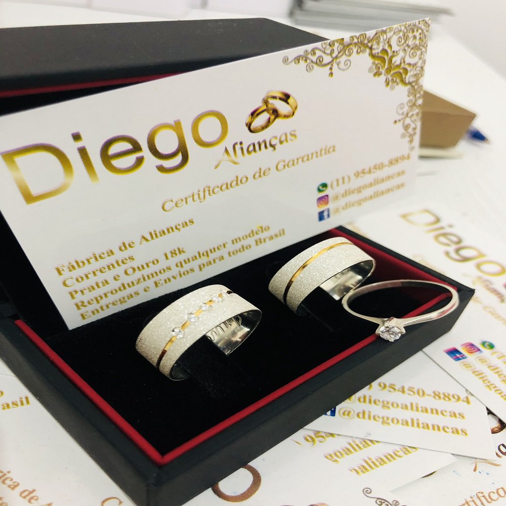 Alianças de Prata Namoro e Compromisso