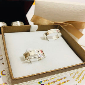 Alianças de Prata Namoro e Compromisso