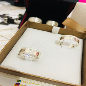 Alianças de Prata Namoro e Compromisso