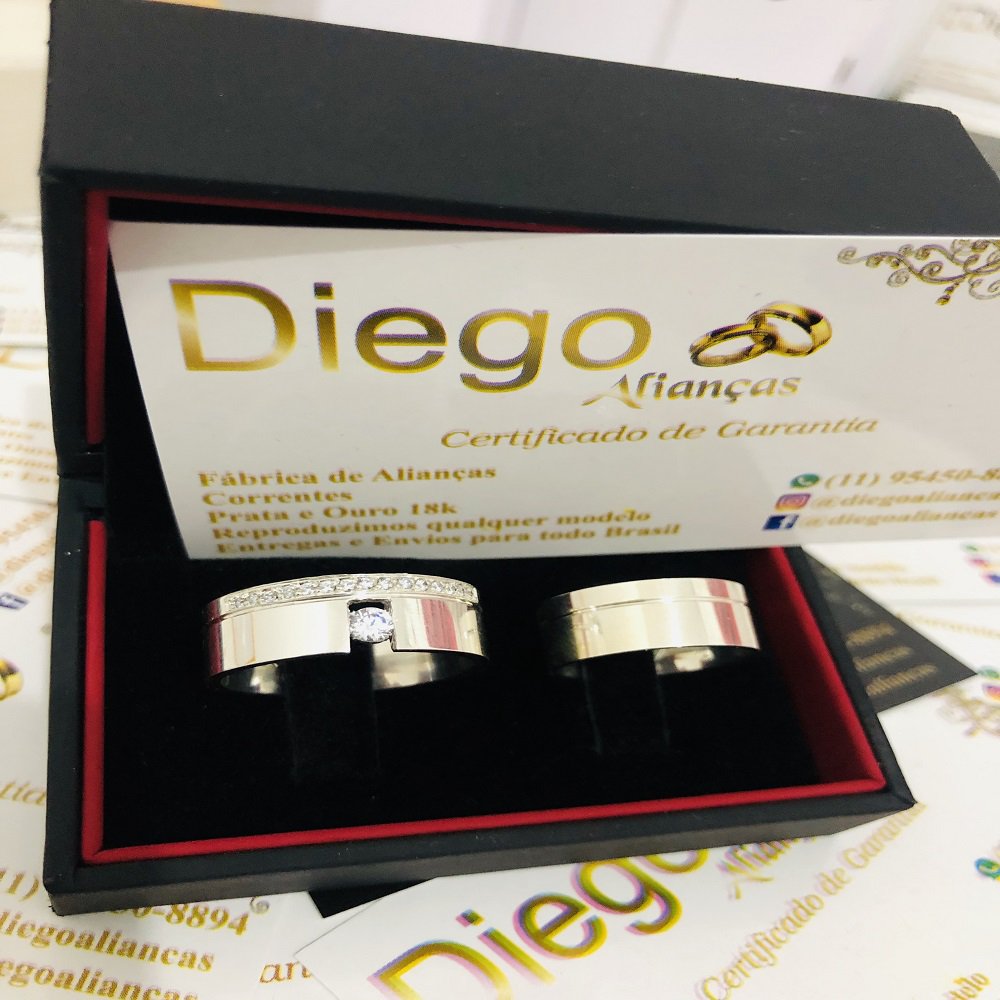 Alianças de Prata Namoro e Compromisso
