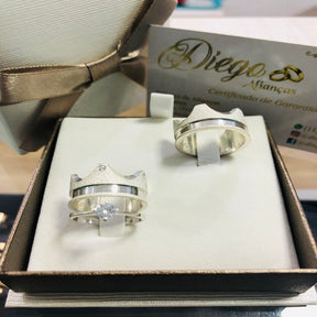 Alianças de Prata Namoro e Compromisso