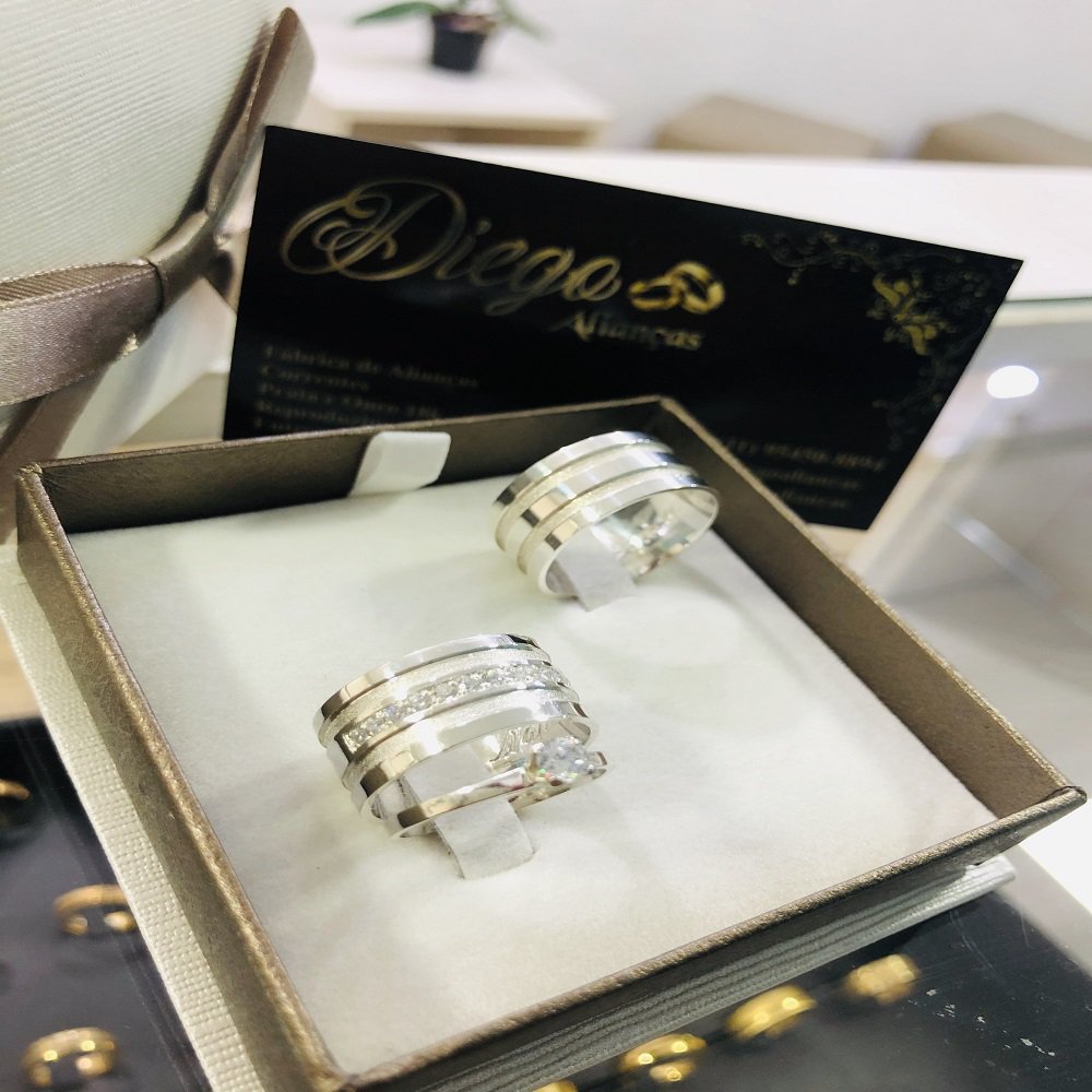 Alianças de Prata Namoro e Compromisso