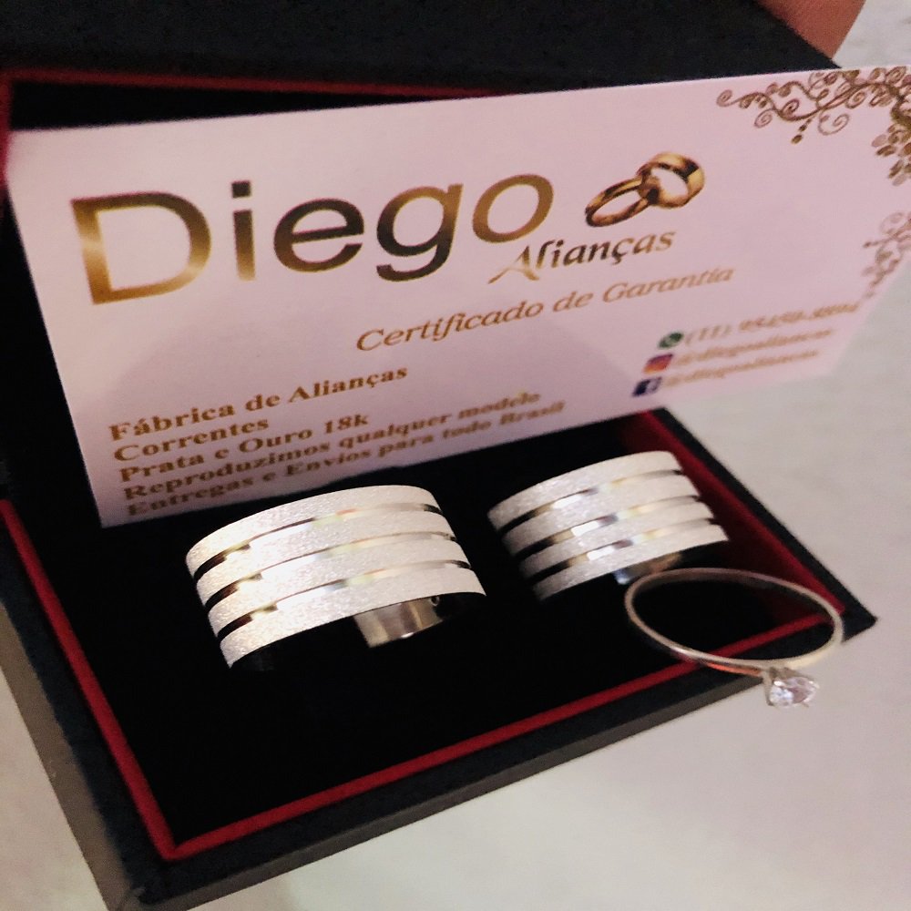 Alianças de Prata Namoro e Compromisso