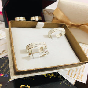 Alianças de Prata Namoro e Compromisso