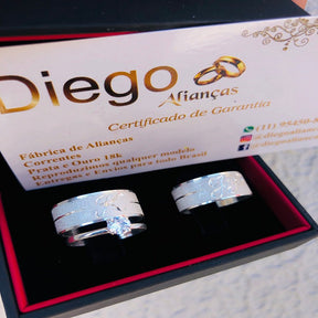 Alianças de Prata Namoro e Compromisso