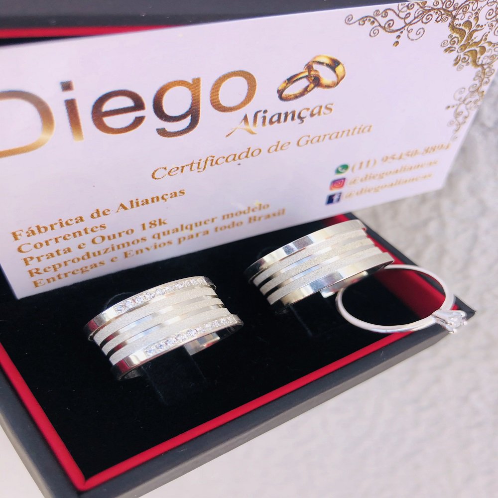 Alianças de Prata Namoro e Compromisso