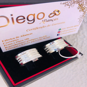 Alianças de Prata Namoro e Compromisso