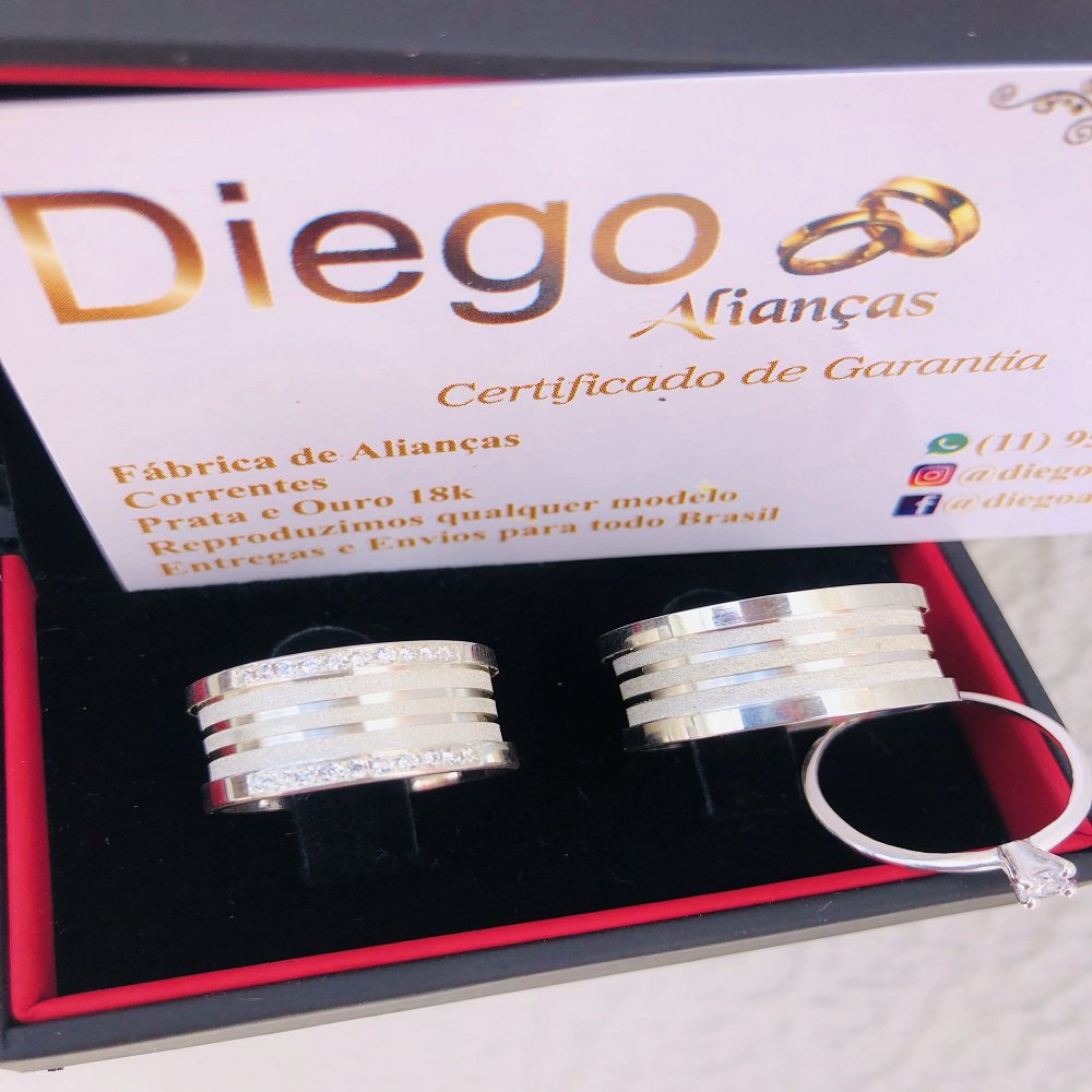 Alianças de Prata Namoro e Compromisso