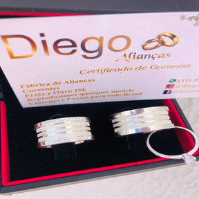 Alianças de Prata Namoro e Compromisso