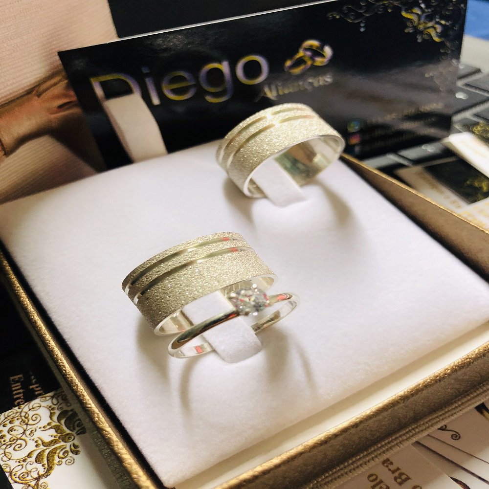 Alianças de Prata Namoro e Compromisso