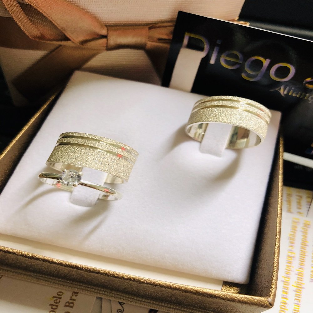 Alianças de Prata Namoro e Compromisso