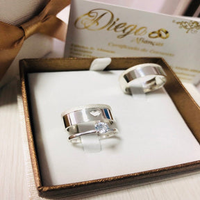 Alianças de Prata Namoro e Compromisso