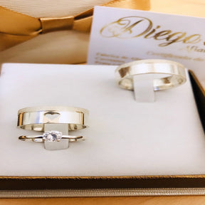 Alianças de Prata Namoro e Compromisso