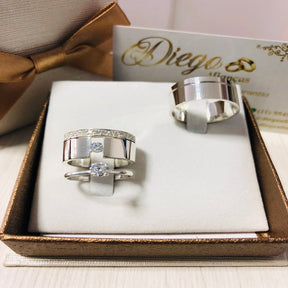 Alianças de Prata Namoro e Compromisso