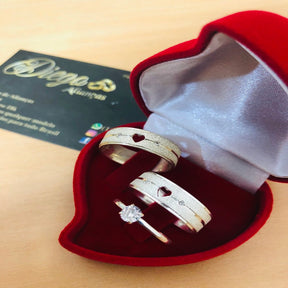 Alianças de Prata Namoro e Compromisso