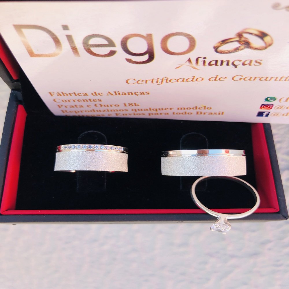 Alianças de Prata Namoro e Compromisso