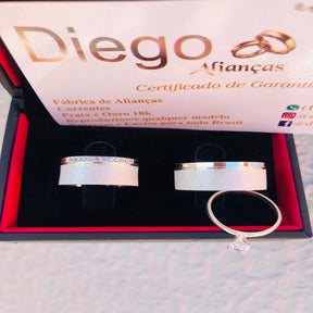 Alianças de Prata Namoro e Compromisso