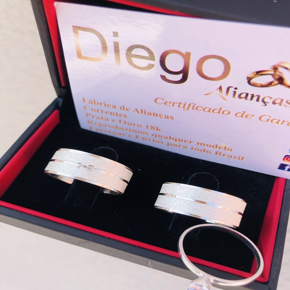 Alianças de Prata Namoro e Compromisso