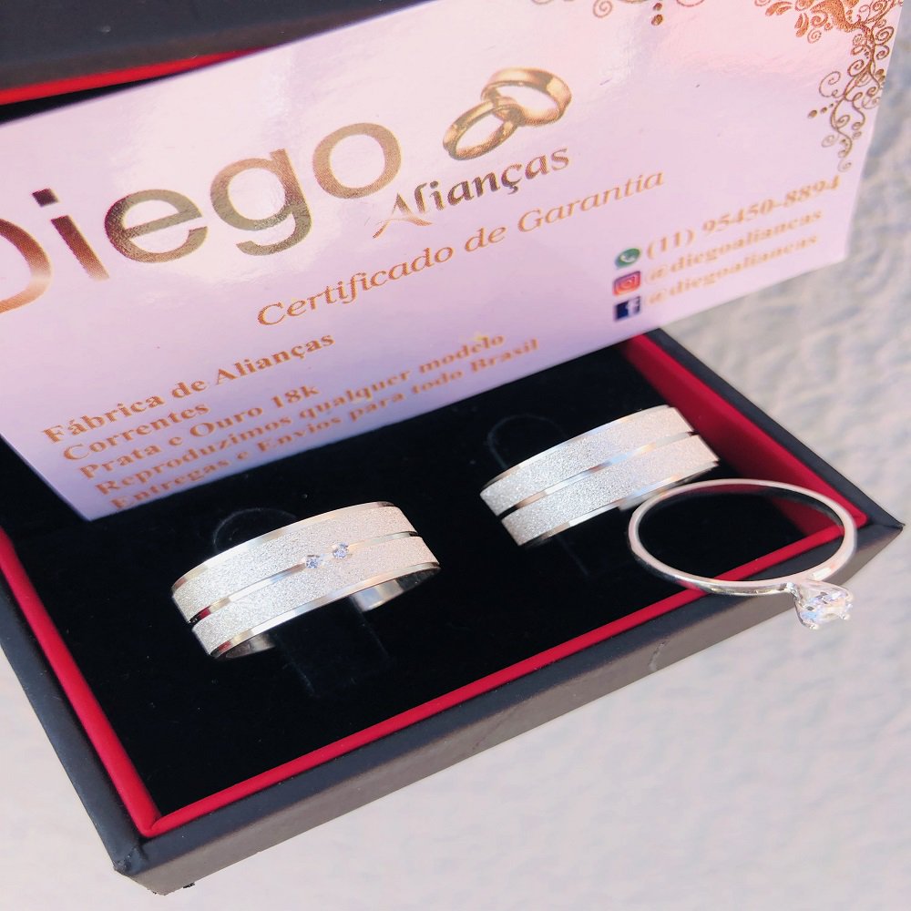 Alianças de Prata Namoro e Compromisso