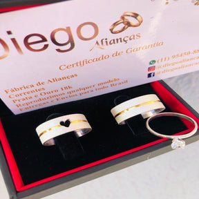 Alianças de Prata Namoro e Compromisso