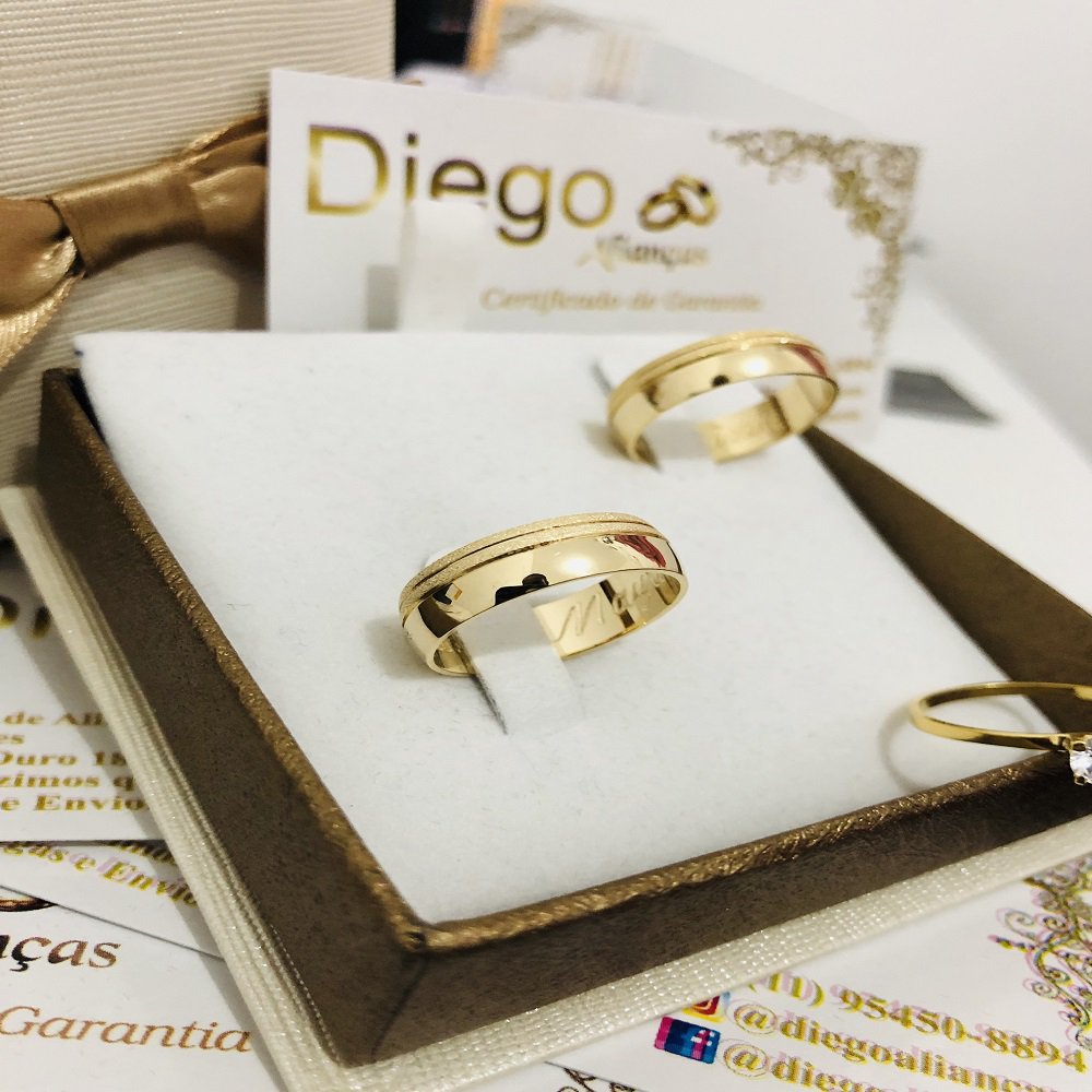 Alianças de Ouro Noivado e Casamento