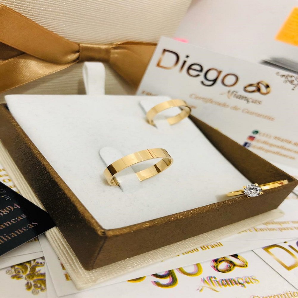 Alianças de Ouro Noivado e Casamento