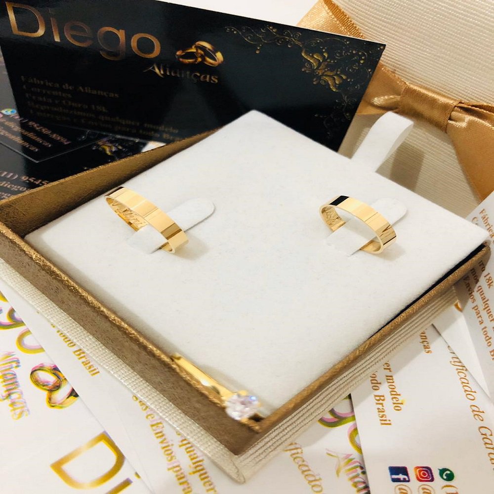 Alianças de Ouro Noivado e Casamento