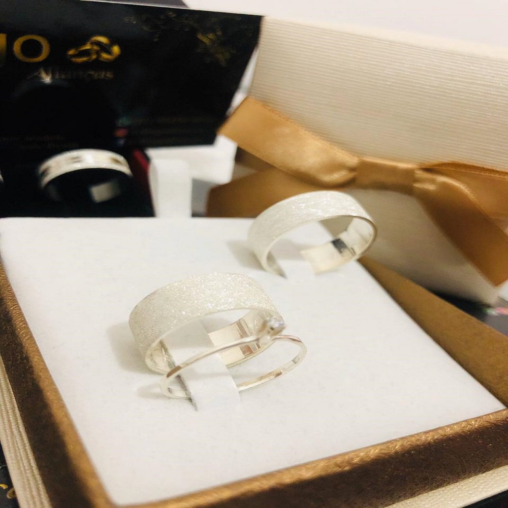 Alianças de Prata Namoro e Compromisso