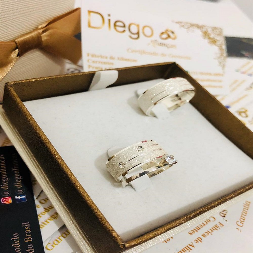 Alianças de Prata Namoro e Compromisso