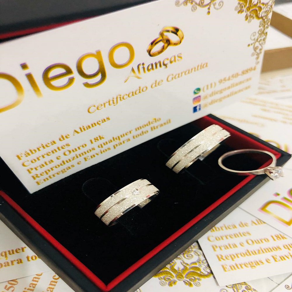 Alianças de Prata Namoro e Compromisso