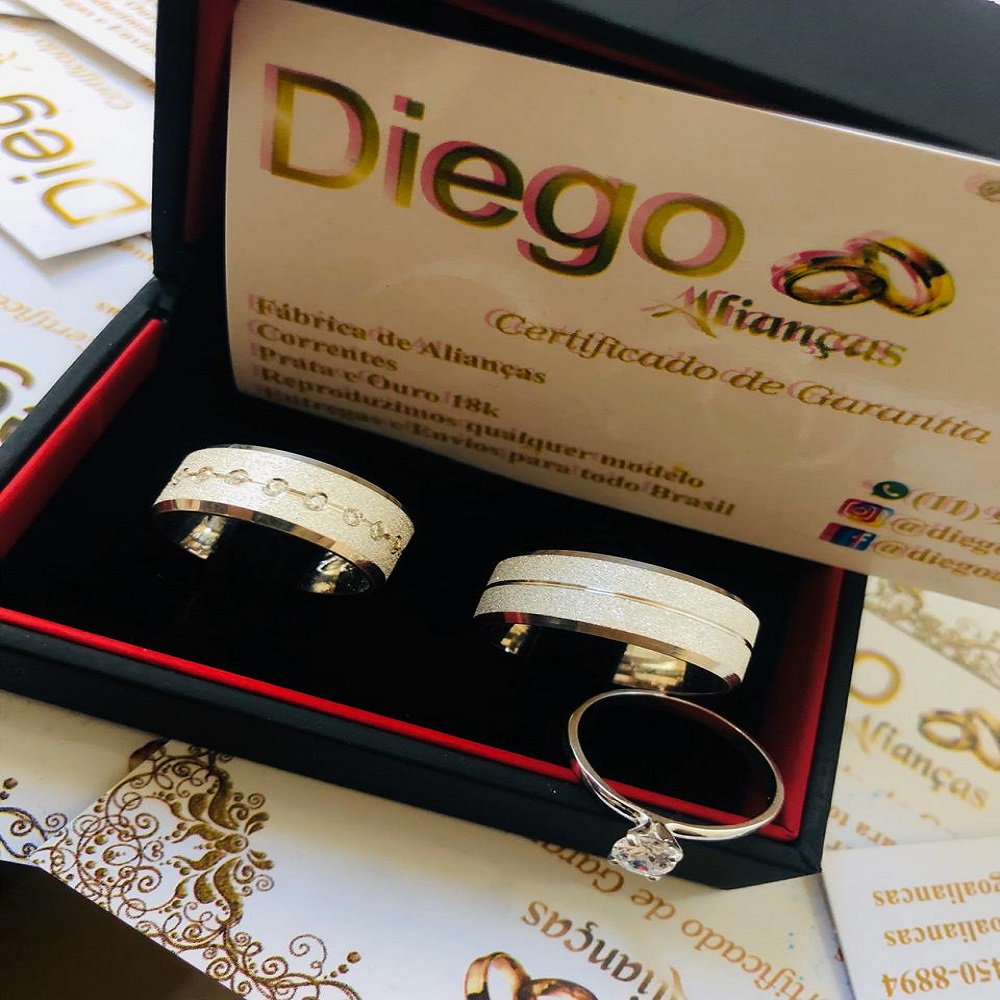 Alianças de Prata Namoro e Compromisso