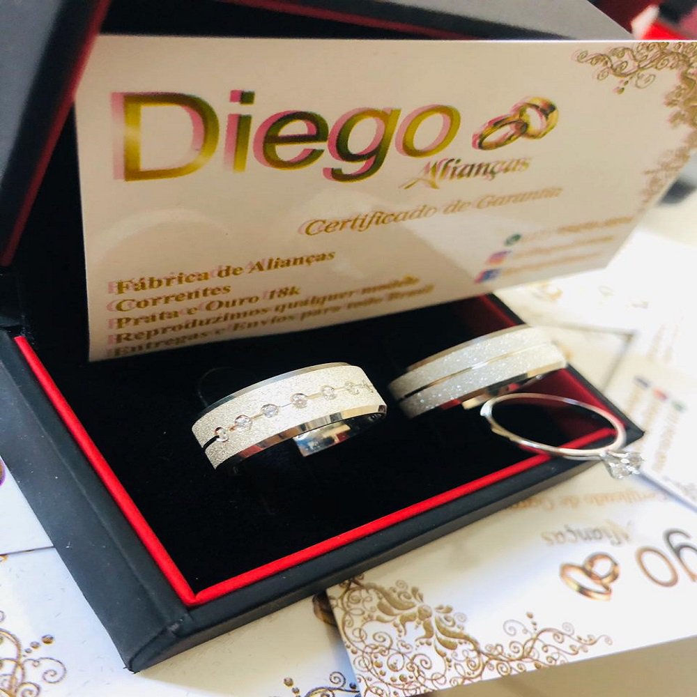 Alianças de Prata Namoro e Compromisso