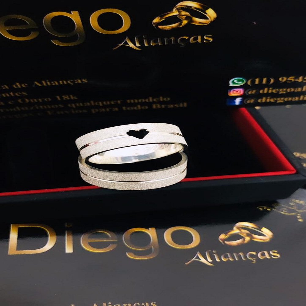 Alianças de Prata Namoro e Compromisso