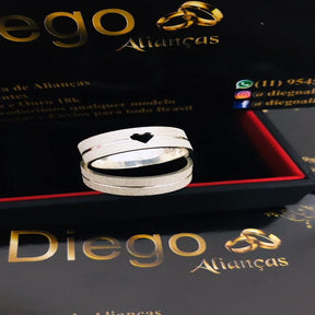 Alianças de Prata Namoro e Compromisso 0064