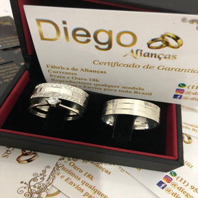 Alianças de Prata Namoro e Compromisso
