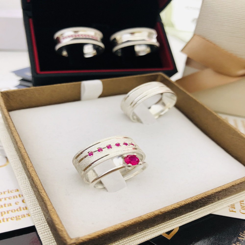 Alianças de Prata Namoro e Compromisso