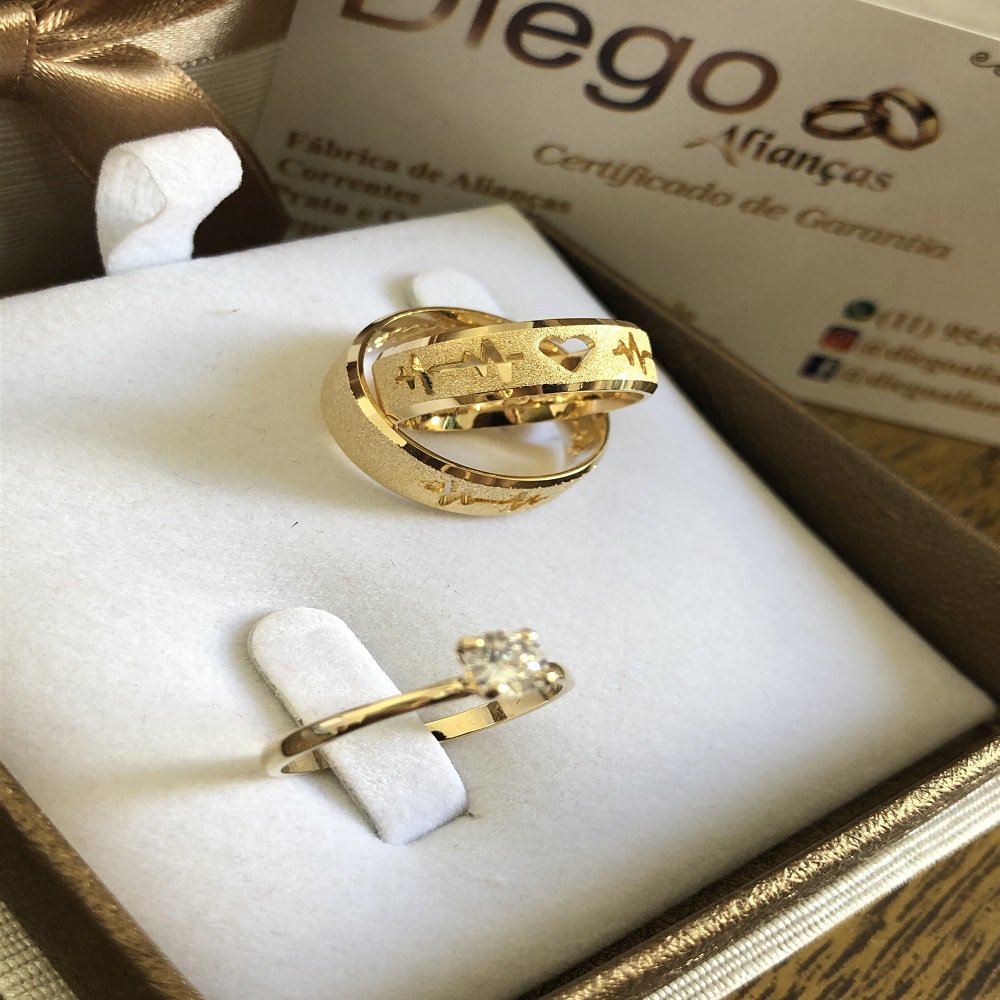 Alianças de Ouro Noivado e Casamento