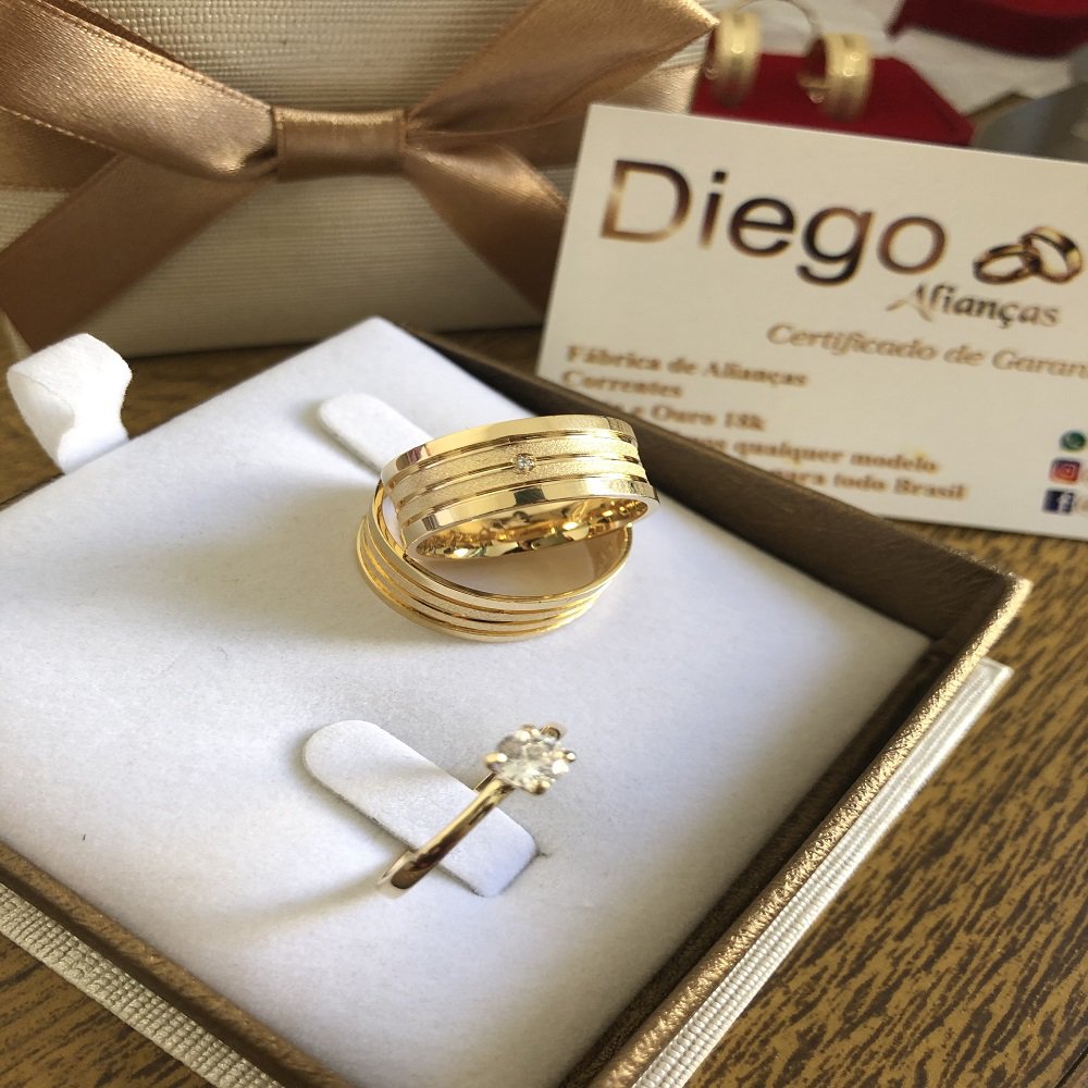 Alianças de Ouro Noivado e Casamento
