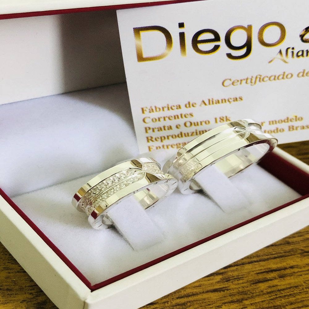 Alianças de Prata Namoro e Compromisso