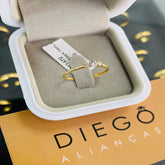 Anel de Noivado em Ouro 18k