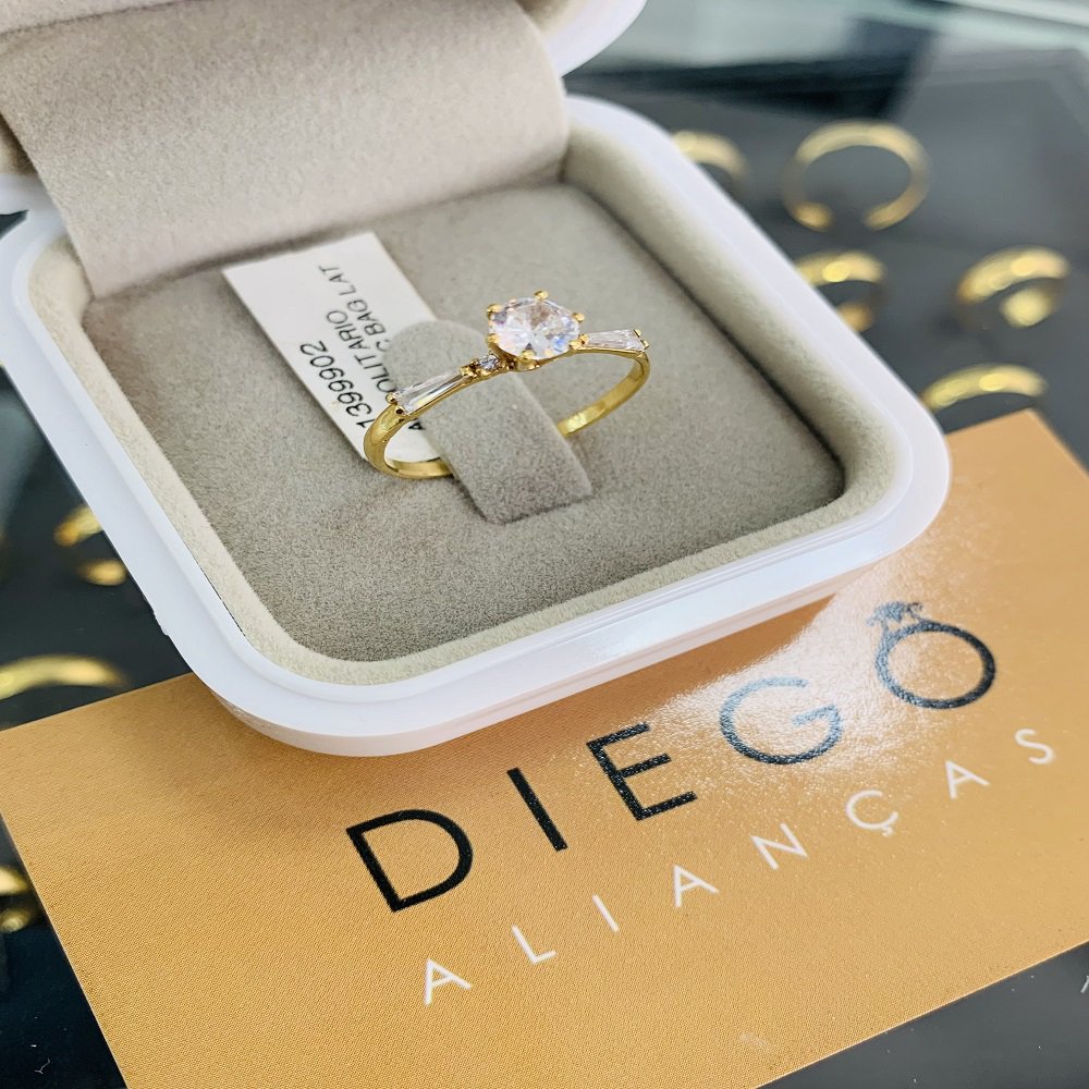Anel de Noivado em Ouro 18k