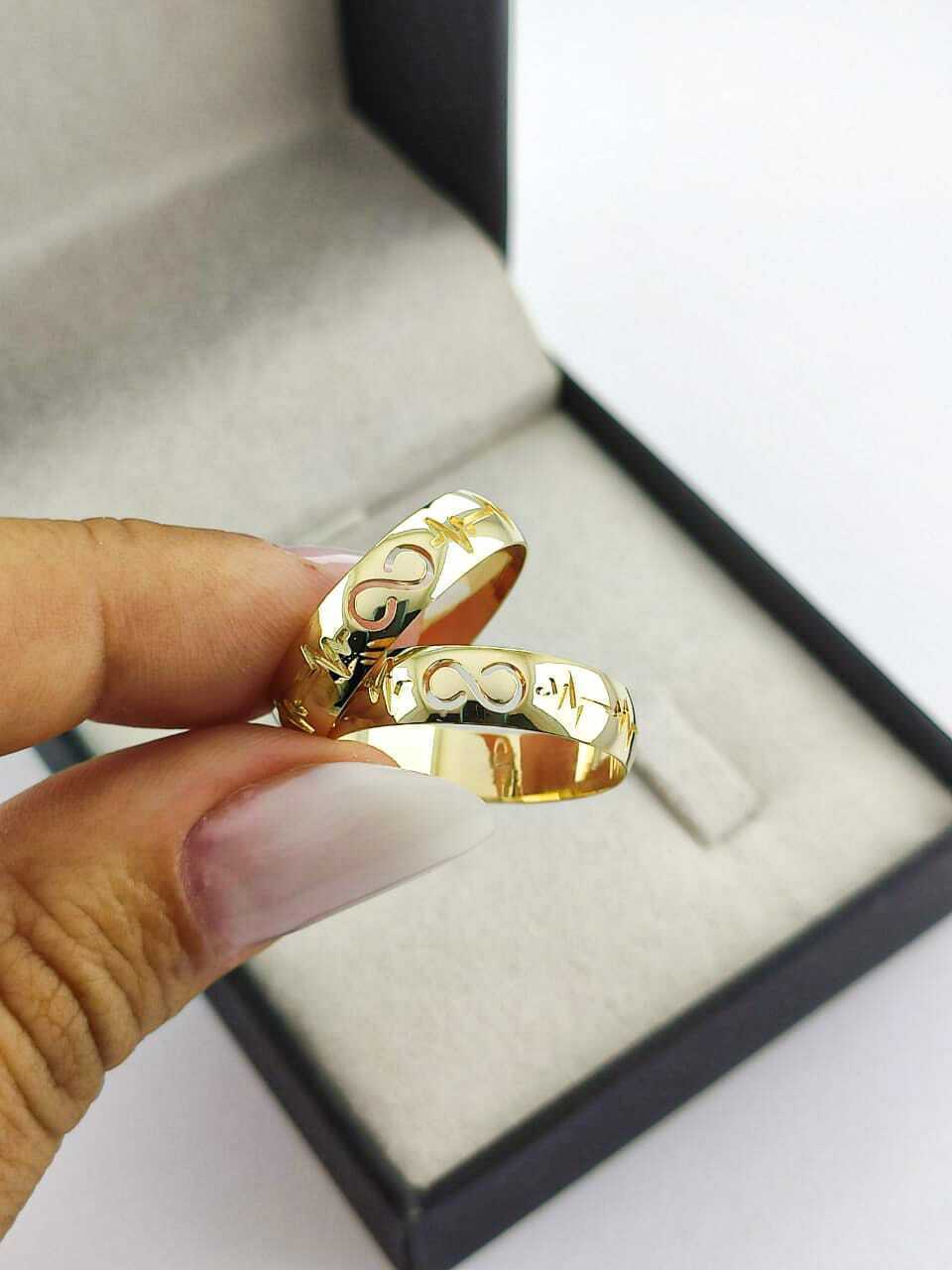 Alianças para noivado e casamento - Modelo 152