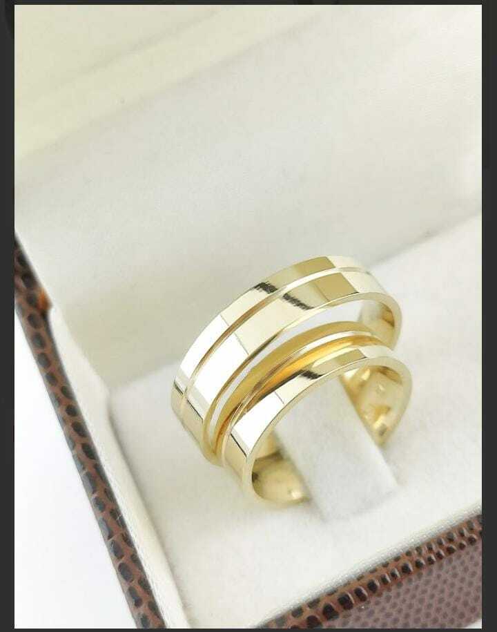 Alianças para noivado e casamento - Modelo 27