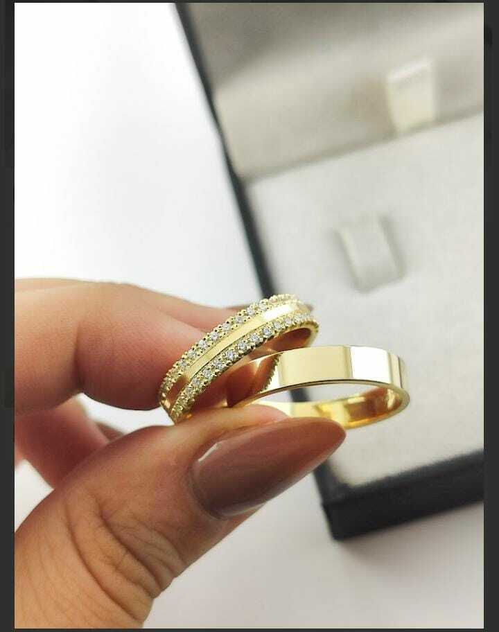 Alianças para noivado e casamento - Modelo 35