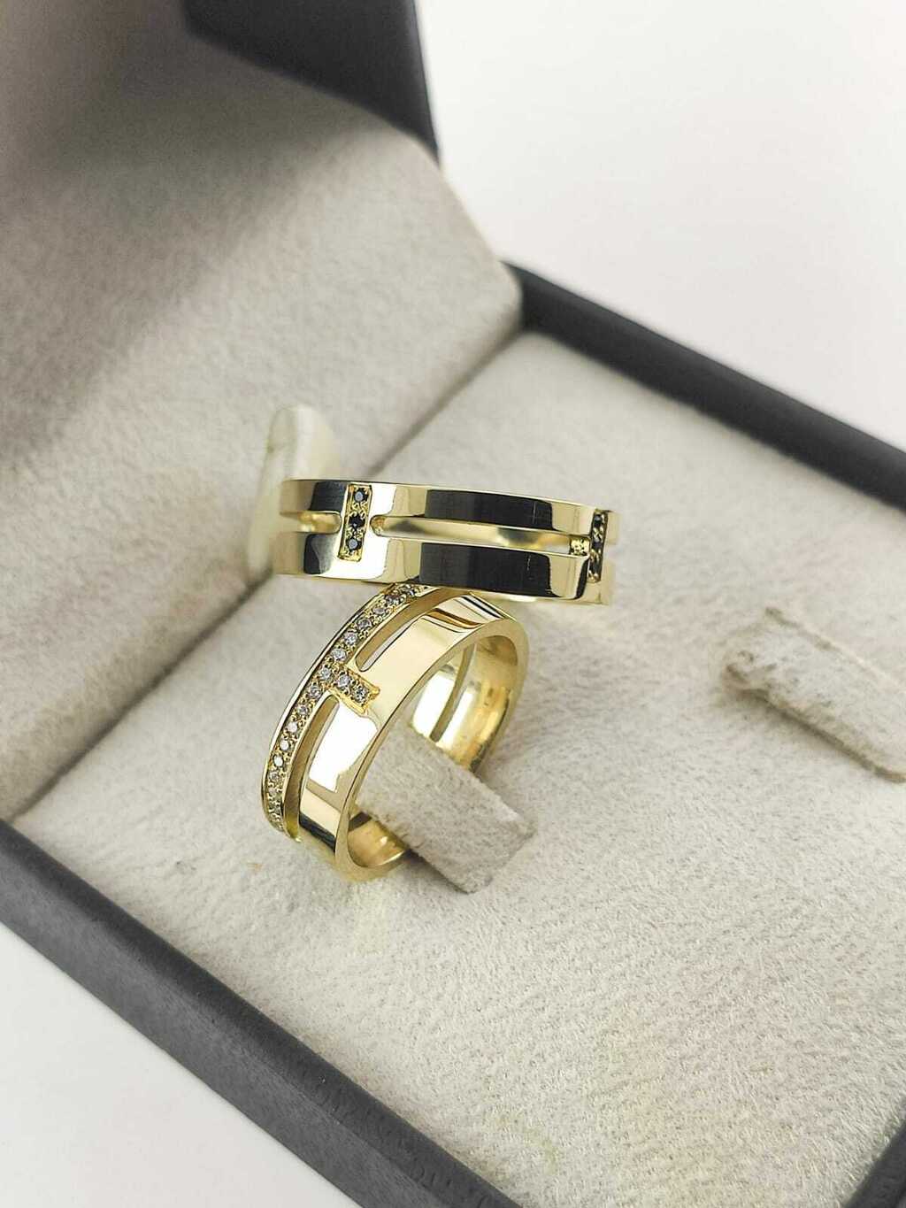 Alianças para noivado e casamento - Modelo 63