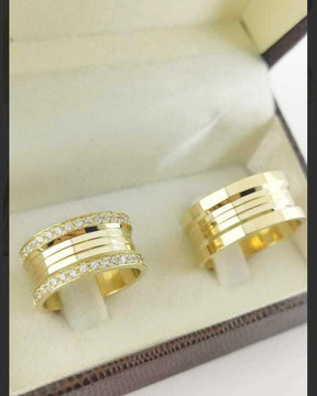 Alianças para noivado e casamento - Modelo 19