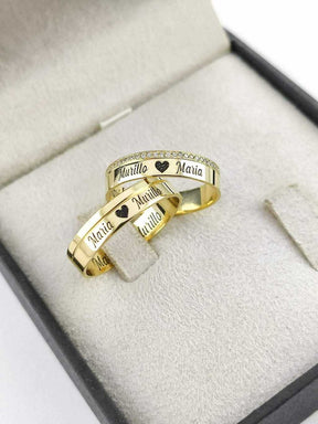 Alianças para noivado e casamento - Modelo 91