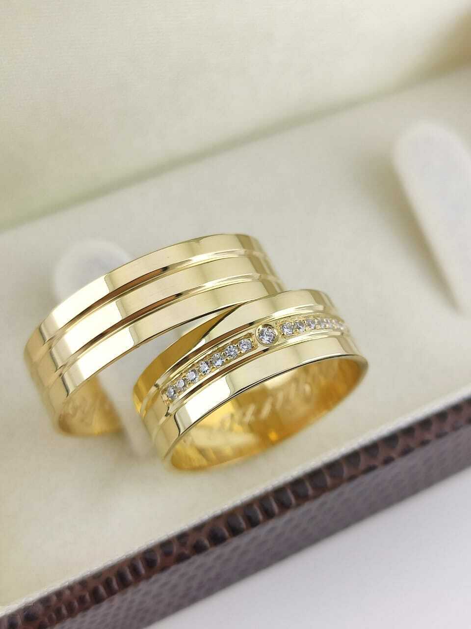 Alianças para noivado e casamento - Modelo 103